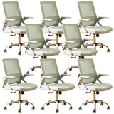 Grey Modern Ergonomic Mesh Office Chair with Wheels Image - 35
