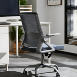 Grey Modern Ergonomic Mesh Office Chair with Wheels Image - 5