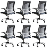 Grey Modern Ergonomic Mesh Office Chair with Wheels Image - 8