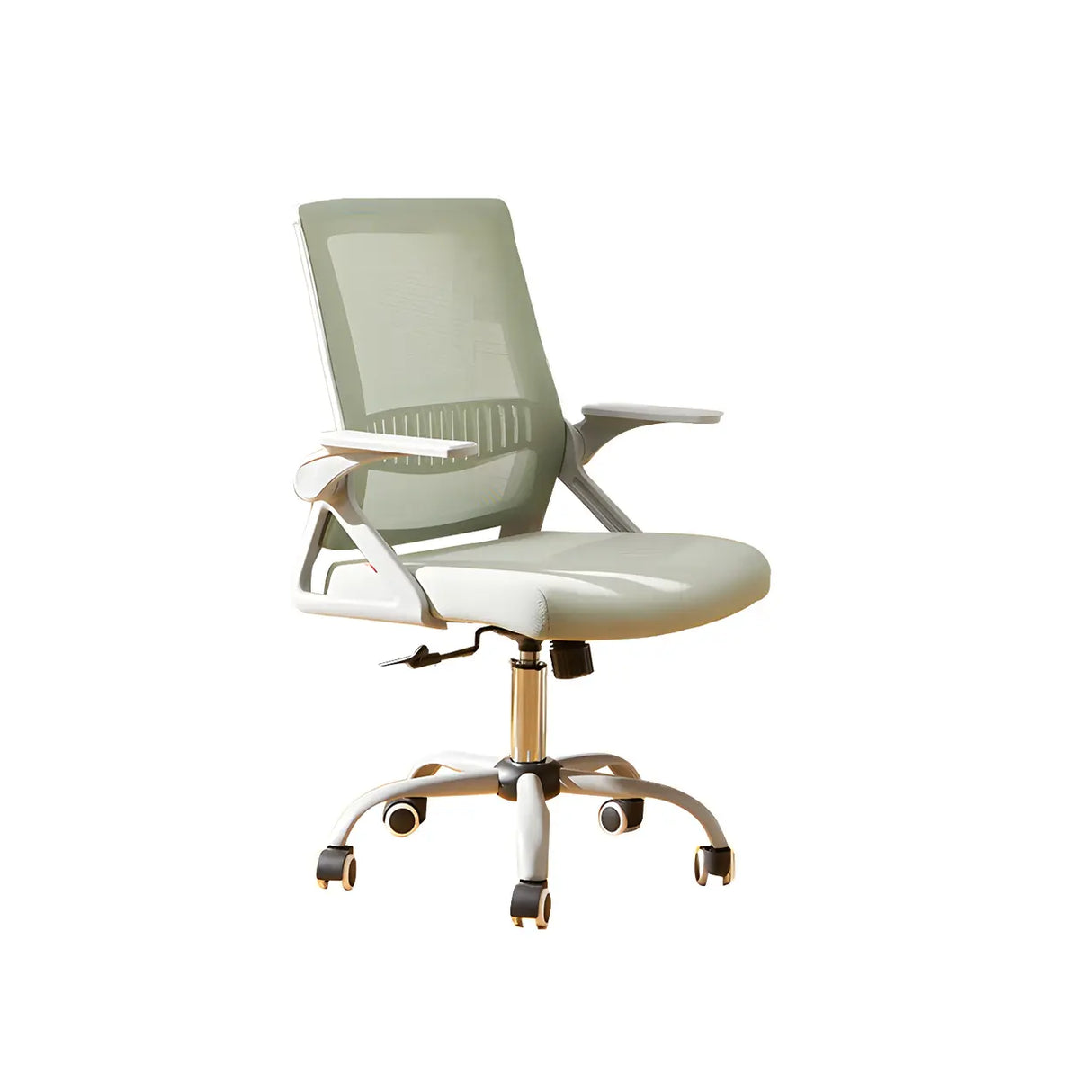 Grey Modern Ergonomic Mesh Office Chair with Wheels Image - 9