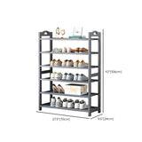 Grey Modern Open Storage Shelves Metal Hallway Shoe Rack #size