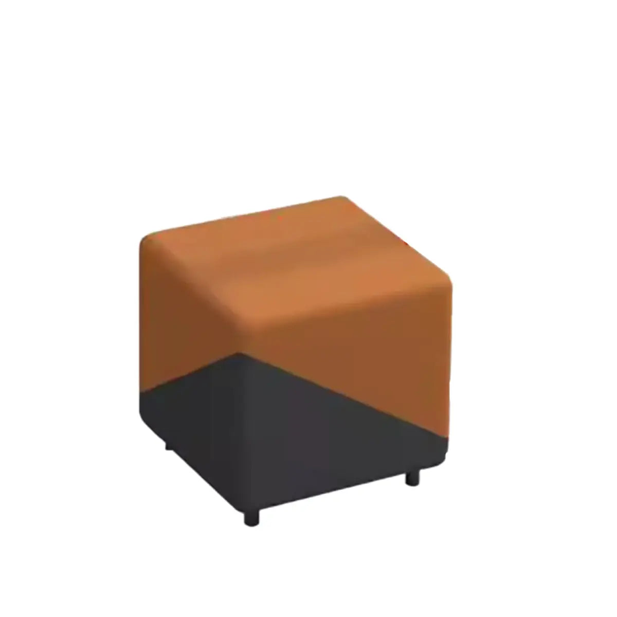 Grey Orange Fade Resistant Faux Leather Reception Sofa Image - 9