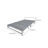 Grey Queen Convertible Metal Folding Bed with Mattress Image - 10