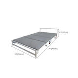 Grey Queen Convertible Metal Folding Bed with Mattress Image - 11