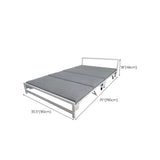 Grey Queen Convertible Metal Folding Bed with Mattress #size