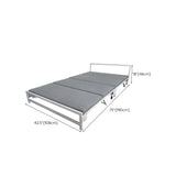 Grey Queen Convertible Metal Folding Bed with Mattress Image - 8