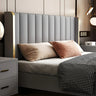 Grey Queen Wingback Faux Leather Upholstered Bed Frame Image - 1