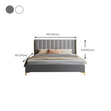 Grey Queen Wingback Faux Leather Upholstered Bed Frame #size