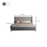 Grey Queen Wingback Faux Leather Upholstered Bed Frame Image - 7