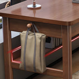 Grey Rubberwood Drawers H-Shape Double Writing Desk Image - 10
