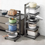 Grey Rust Resistant Metal Baker's Rack with Shelves Image - 1
