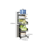 Grey Rust Resistant Metal Baker's Rack with Shelves Image - 27