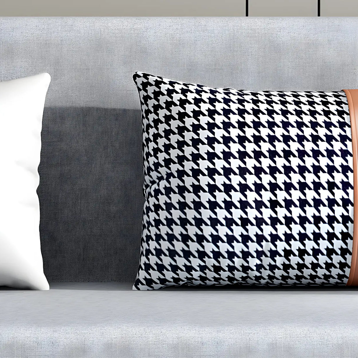 Grey Slipcovered Linen Cushion Back Sleeper Sofa Image - 7