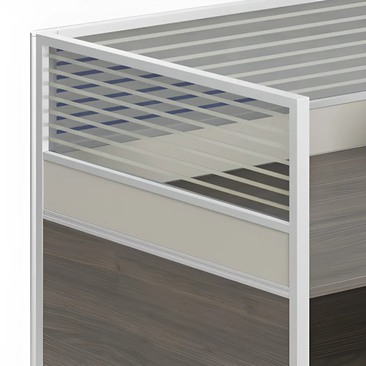 Grey Standard Rectangular Wooden Writing Desk for Two Image - 5