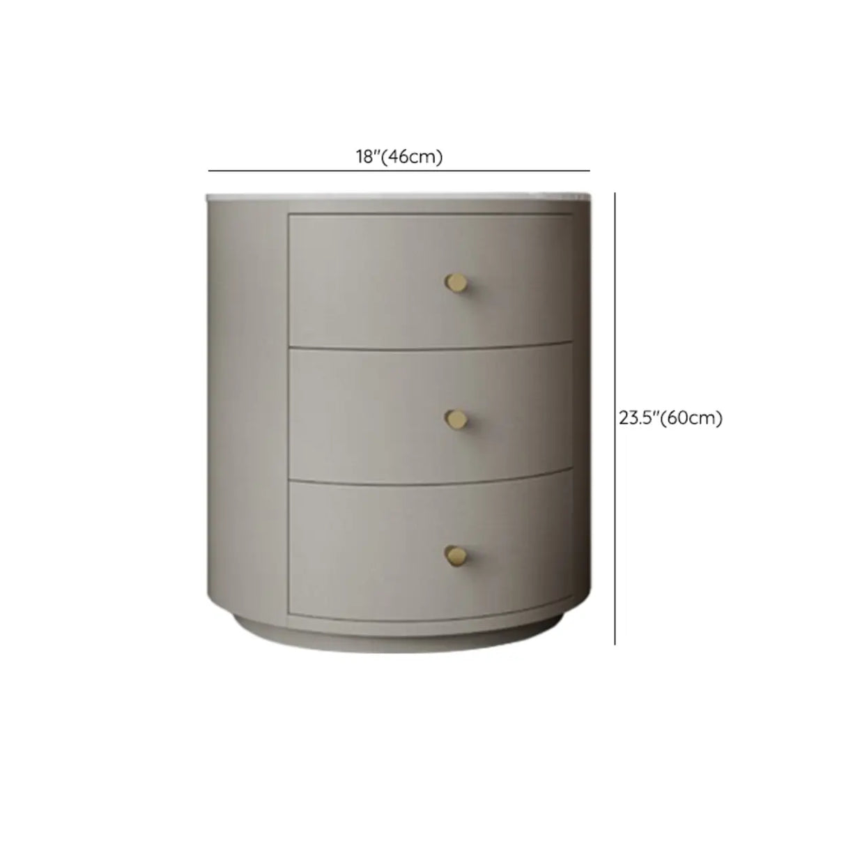 Grey Stone Countertop Leather Frame Kids Nightstand Image - 10