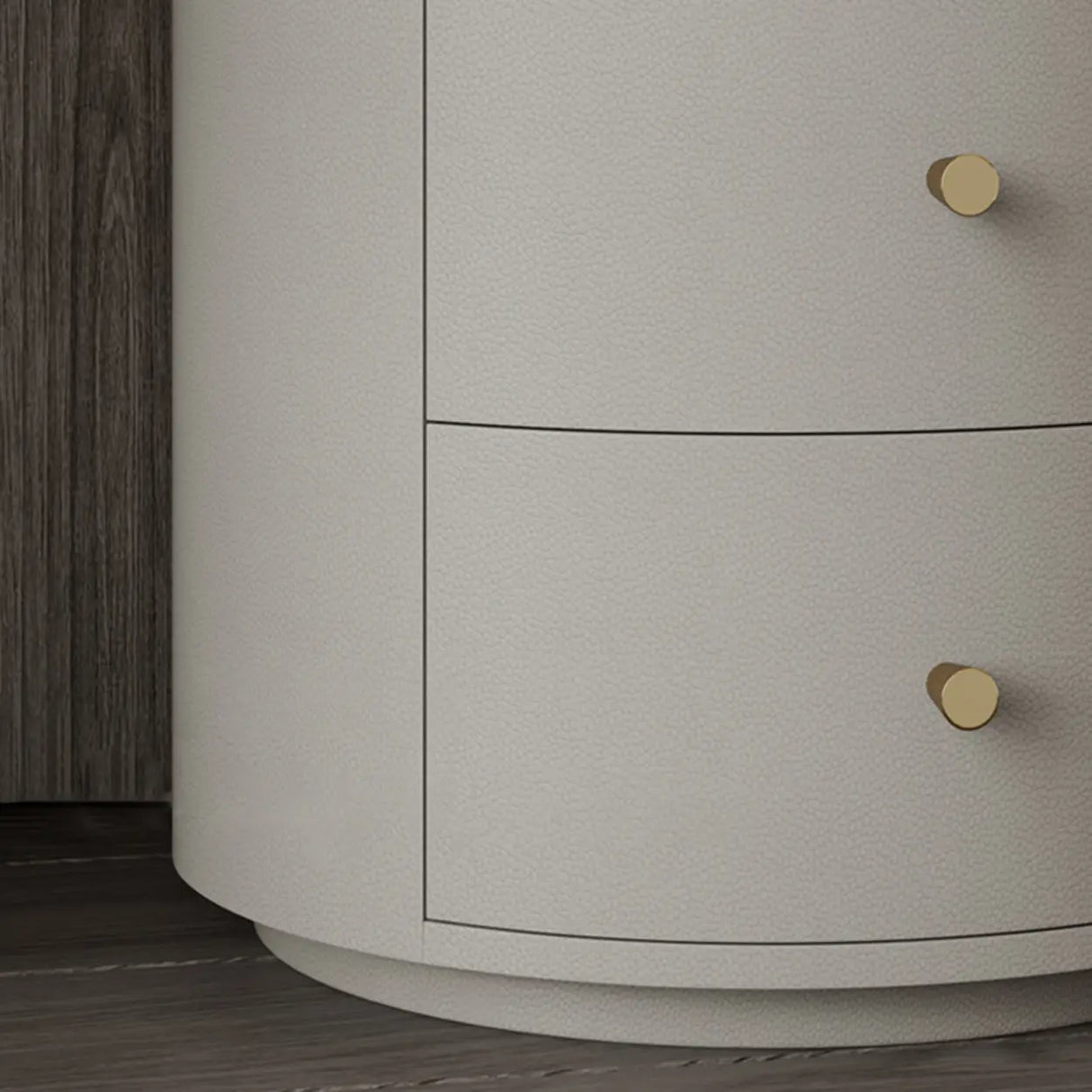 Grey Stone Countertop Leather Frame Kids Nightstand Image - 7