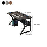 Grey Stone Exterior Shelf Butcher Block Computer Desk #size