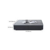 Grey Stone Rectangular Storage Drawers Coffee Table #size