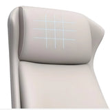 Grey Swivel Faux Leather Office Chair with Armrests Image - 5