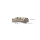 Grey Tech Cloth Pillow Top Arm Concealed Support Sofa #size