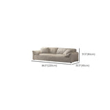 Grey Tech Cloth Pillow Top Arm Concealed Support Sofa Image - 11