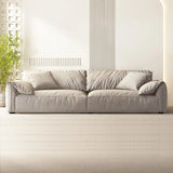 Grey Tech Cloth Pillow Top Arm Concealed Support Sofa Image - 4