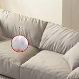 Grey Tech Cloth Pillow Top Arm Concealed Support Sofa Image - 6