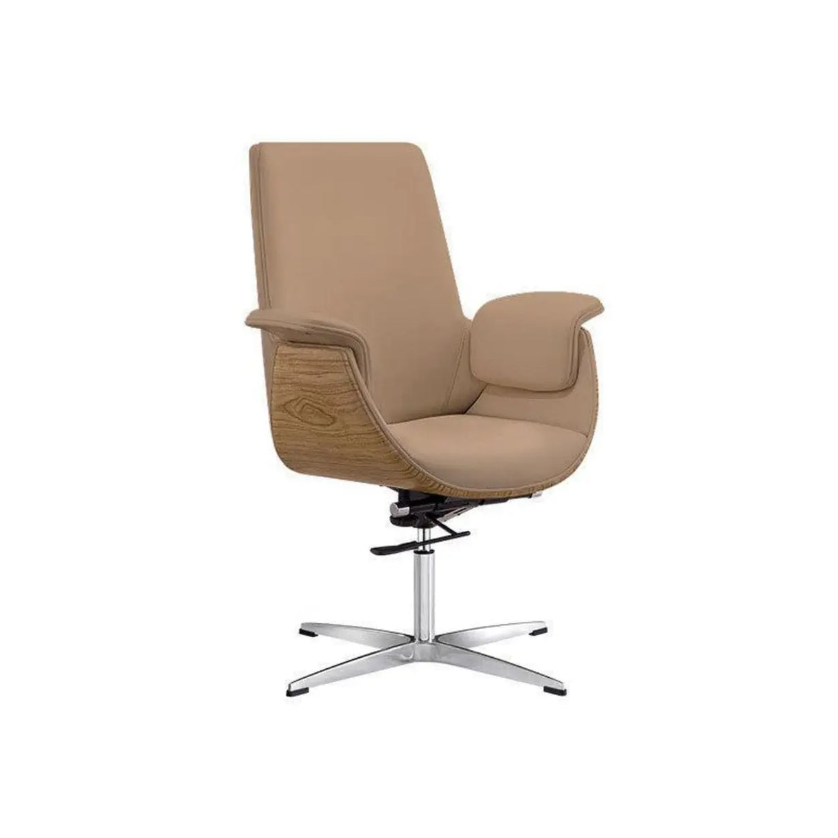 Grey Tilt Adjustable Executive Swivel PU Office Chair Image - 11