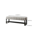 Grey Upholstered Entryway Bench with Shoe Storage Image - 16