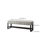 Grey Upholstered Entryway Bench with Shoe Storage Image - 17