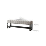 Grey Upholstered Entryway Bench with Shoe Storage Image - 18