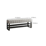 Grey Upholstered Entryway Bench with Shoe Storage Image - 25