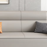 Grey Water Resistant Leather Foam Fill Storage Sofa Image - 11