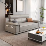 Grey Water Resistant Leather Foam Fill Storage Sofa Image - 8