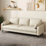 Grey Water Resistant Leather Square Arm Office Sofa Image - 15