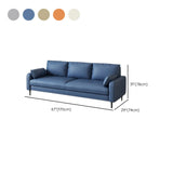 Grey Water Resistant Leather Square Arm Office Sofa Image - 25