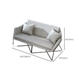Grey Waterproof Fabrics Upholstered Back Sofa Set Image - 10