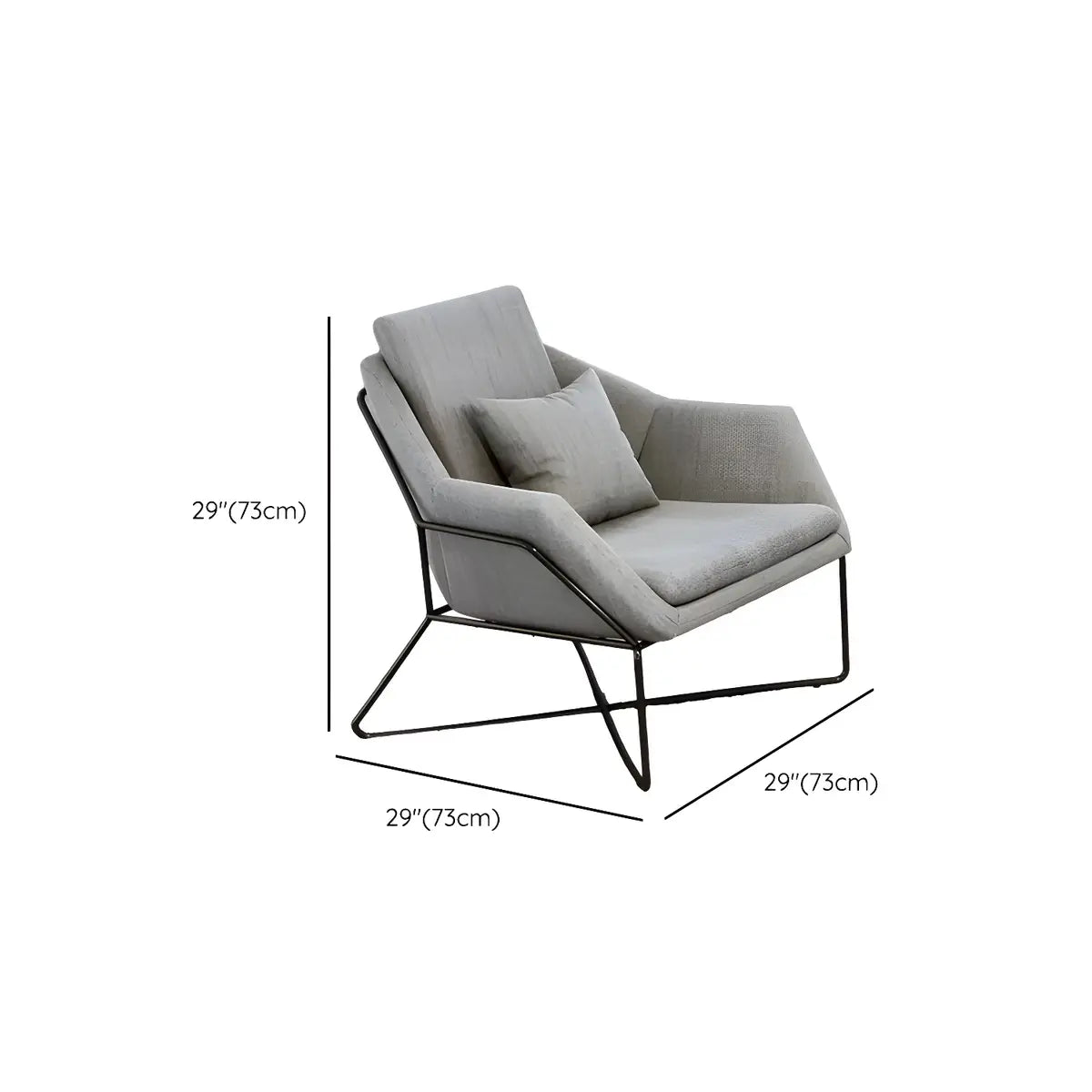 Grey Waterproof Fabrics Upholstered Back Sofa Set 