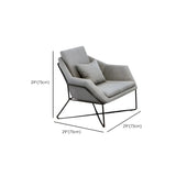 Grey Waterproof Fabrics Upholstered Back Sofa Set #size