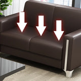 Grey Waterproof Leather Tight Back Sofa Seating Group Image - 11