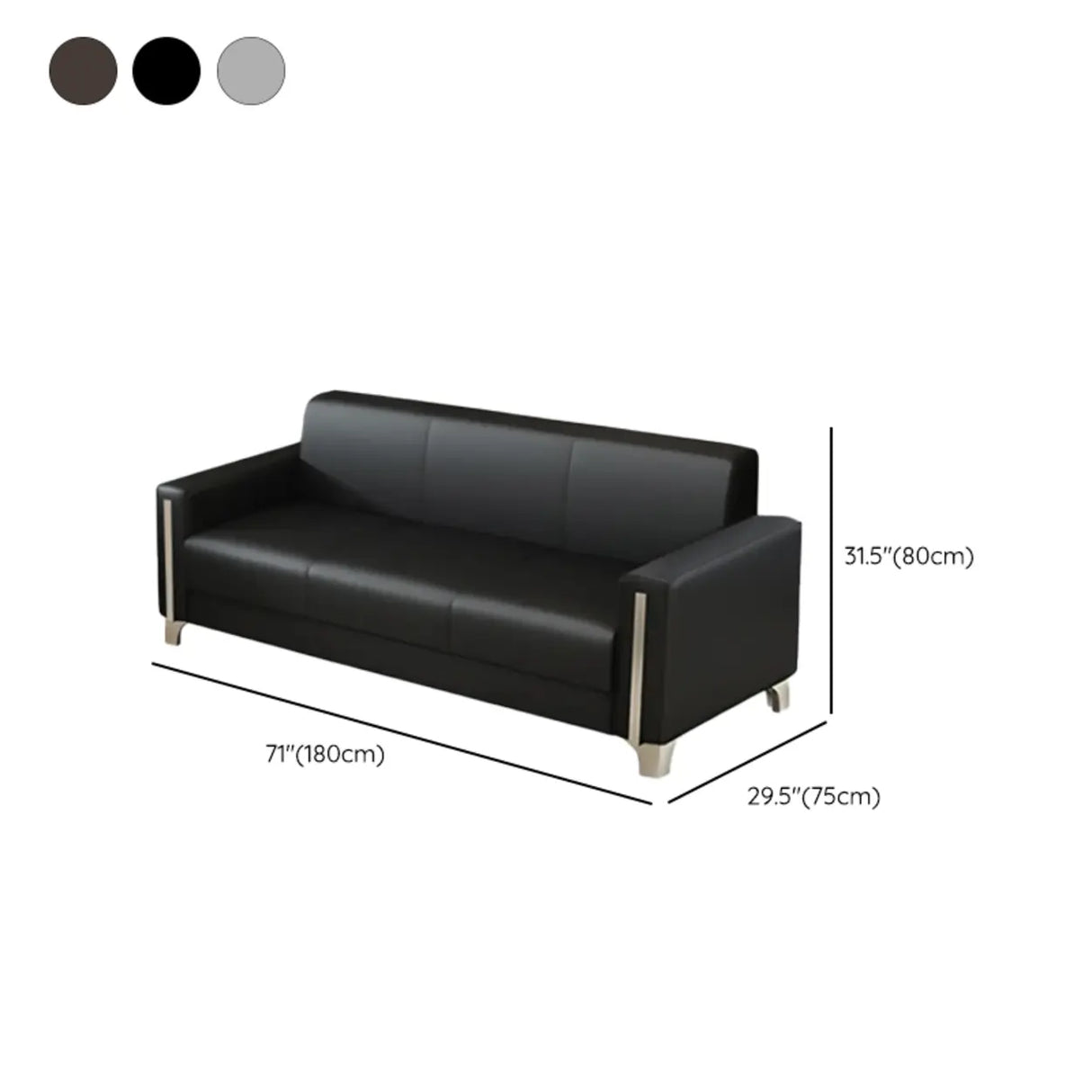 Grey Waterproof Leather Tight Back Sofa Seating Group Image - 14