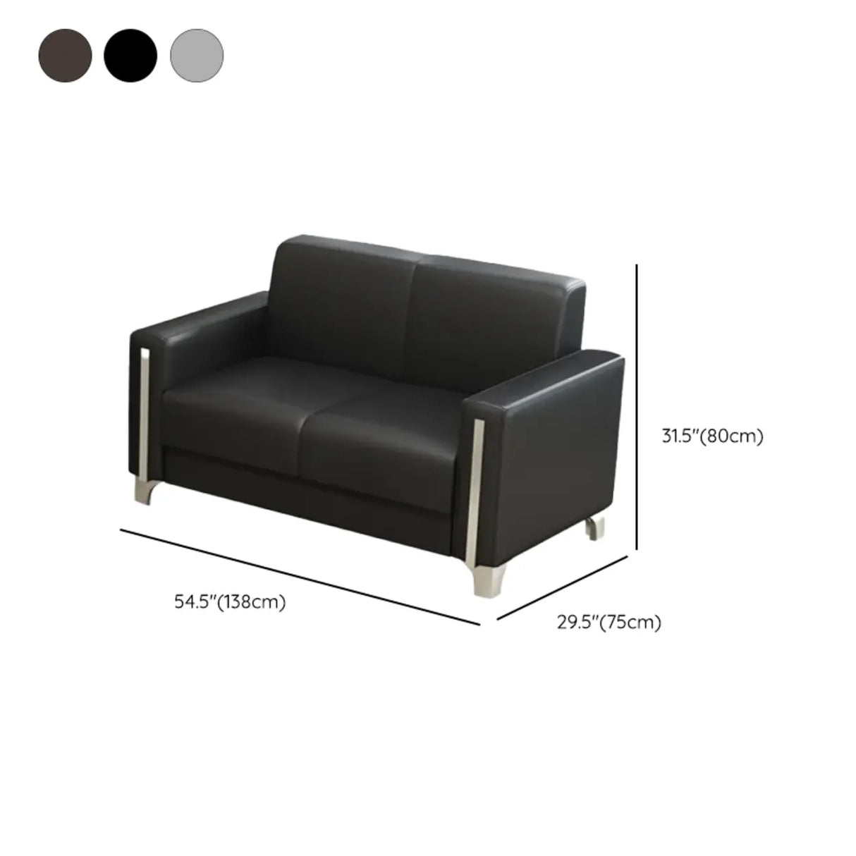 Grey Waterproof Leather Tight Back Sofa Seating Group Image - 15