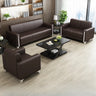 Grey Waterproof Leather Tight Back Sofa Seating Group Image - 6