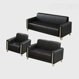 Grey Waterproof Leather Tight Back Sofa Seating Group Image - 7