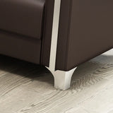 Grey Waterproof Leather Tight Back Sofa Seating Group Image - 9