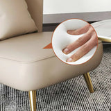 Grey Waterproof Leather Upholstered Back Chair Set Image - 16