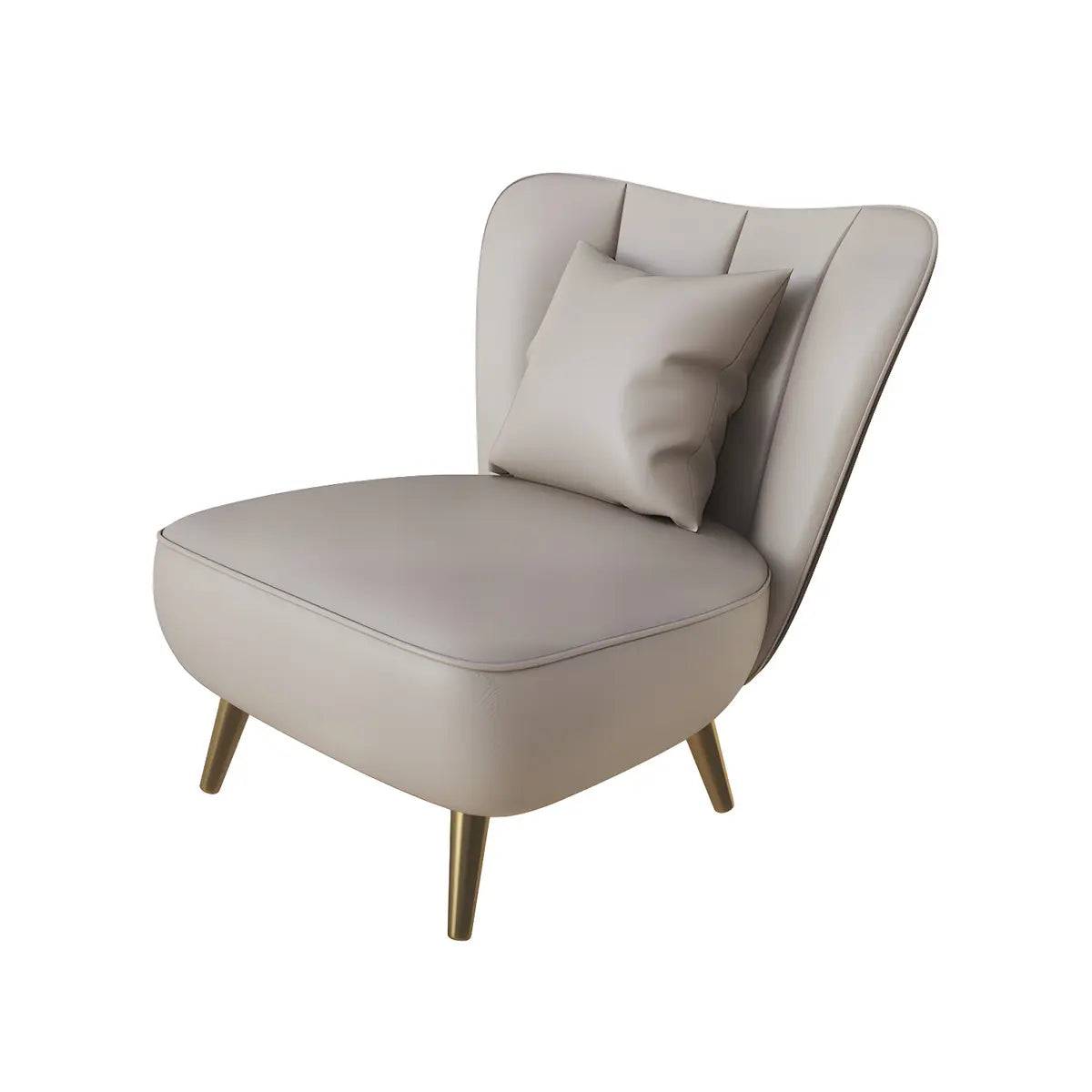 Grey Waterproof Leather Upholstered Back Chair Set Image - 9