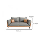Grey Waterproof Leather Upholstered Back Reception Sofa Image - 17