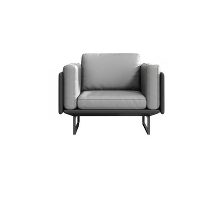Grey Waterproof Upholstered Back Sofa Set with Pillow Image - 2