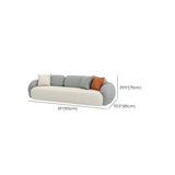 Grey White Scratch Resistant Leather Tight Back Sofa Image - 12